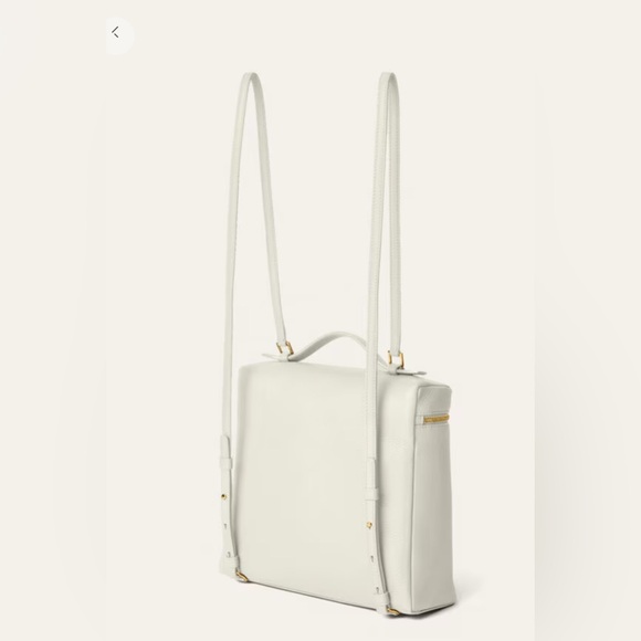 LORO PIANA BLACK GRAINED CALFSKIN LEATHER EXTRA POCKET BACKPACK - Picture 3 of 16